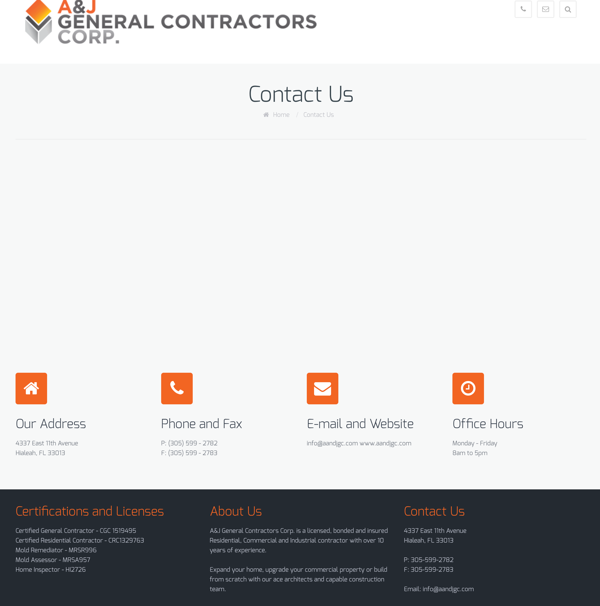 Contact Page Screenshot